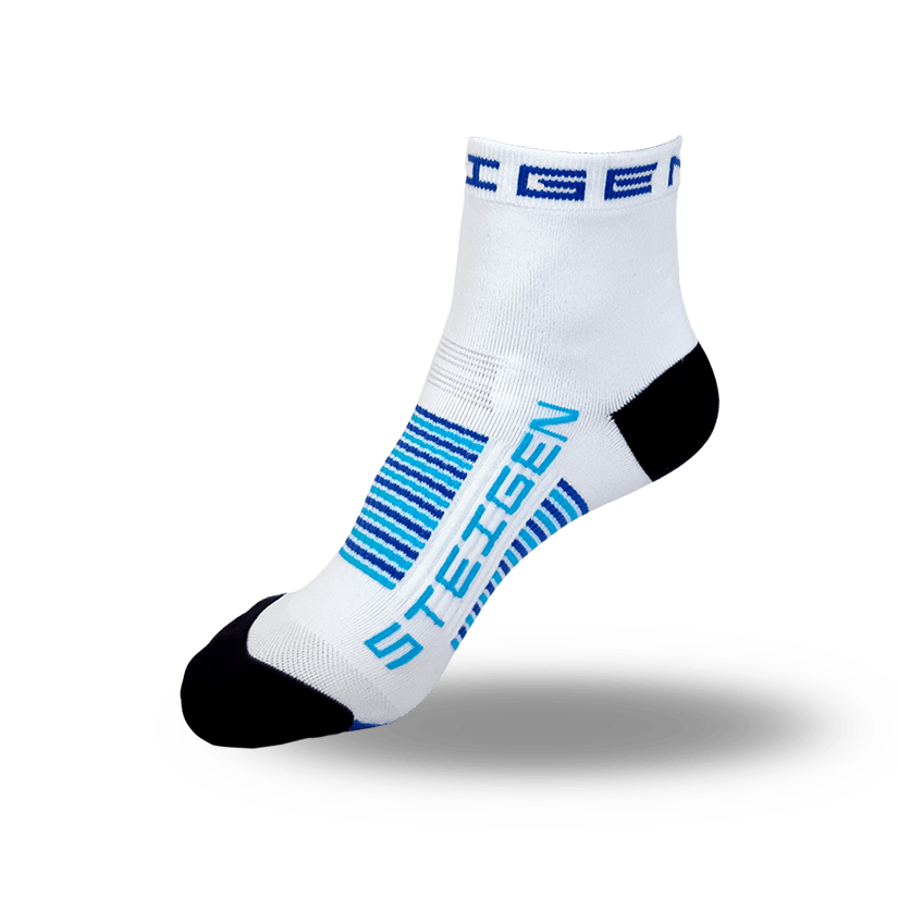 Kids White Running Socks ¼ Length
