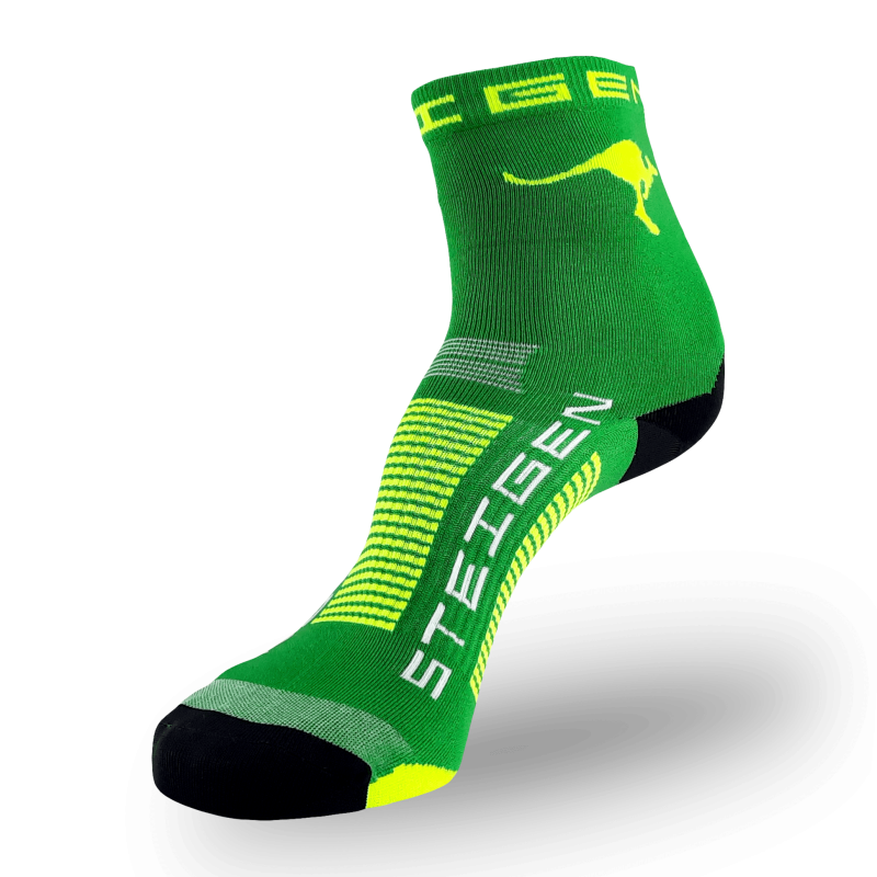 AUS Green Running Socks ½ Length