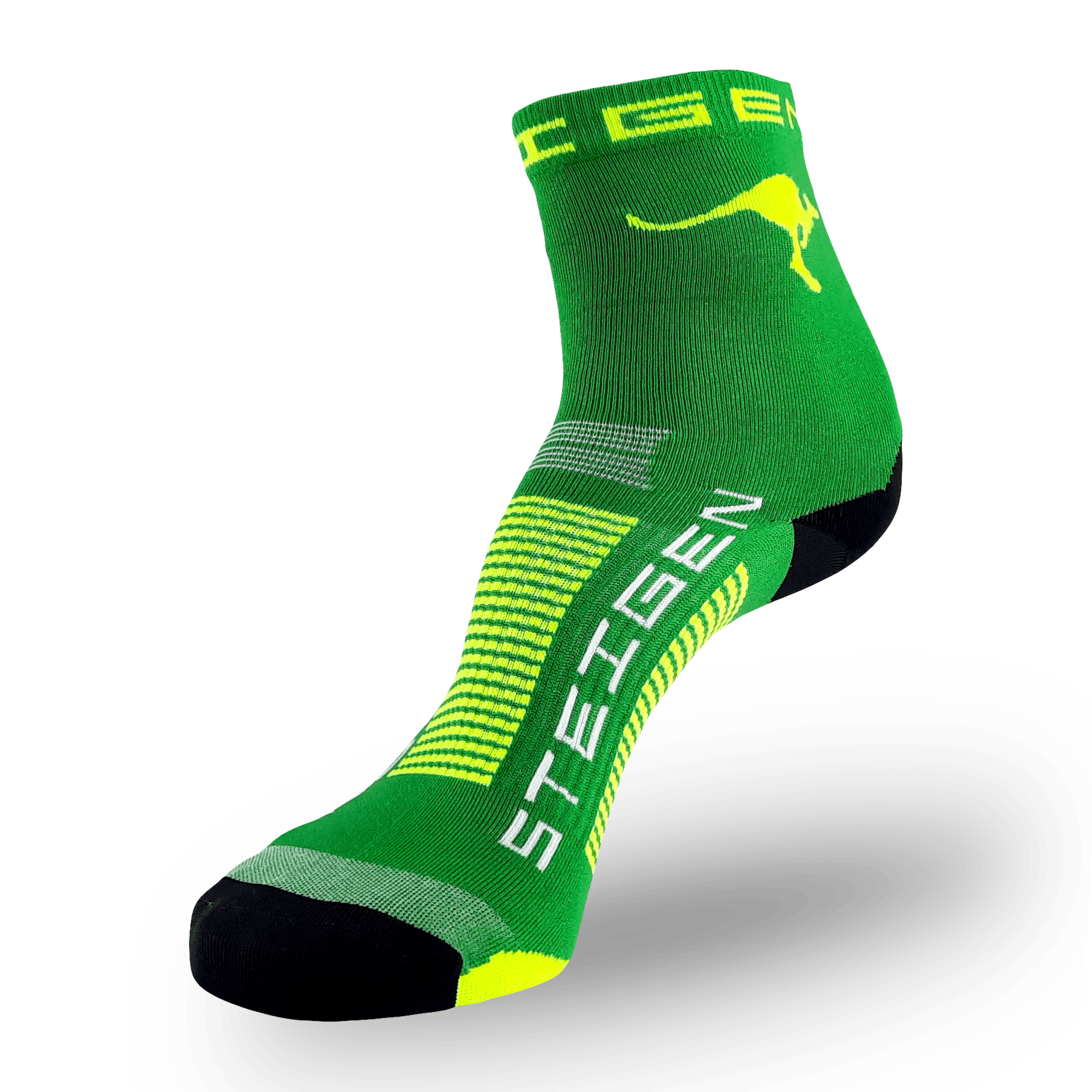 AUS Green Running Socks ½ Length