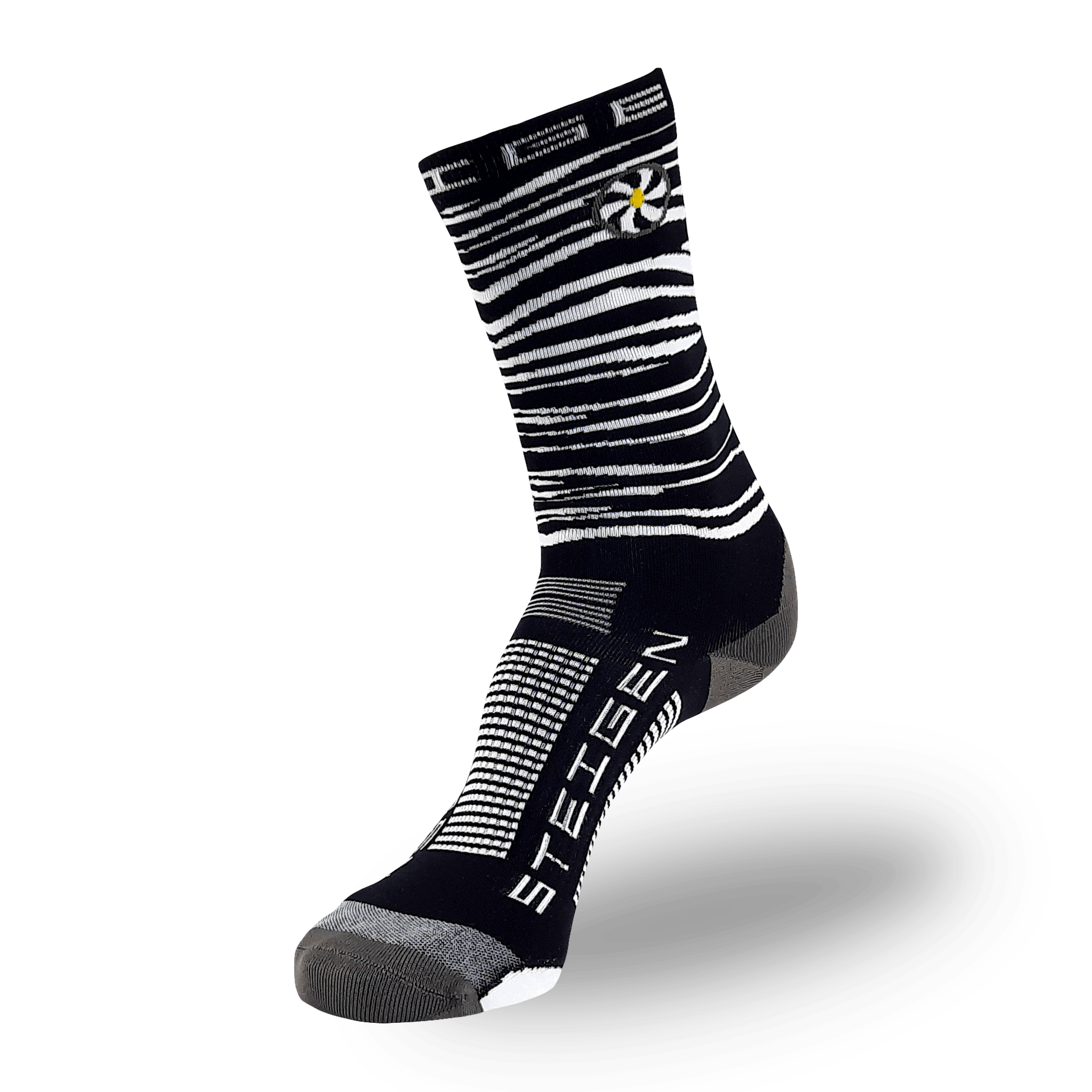 Zebra Running Socks ¾ Length