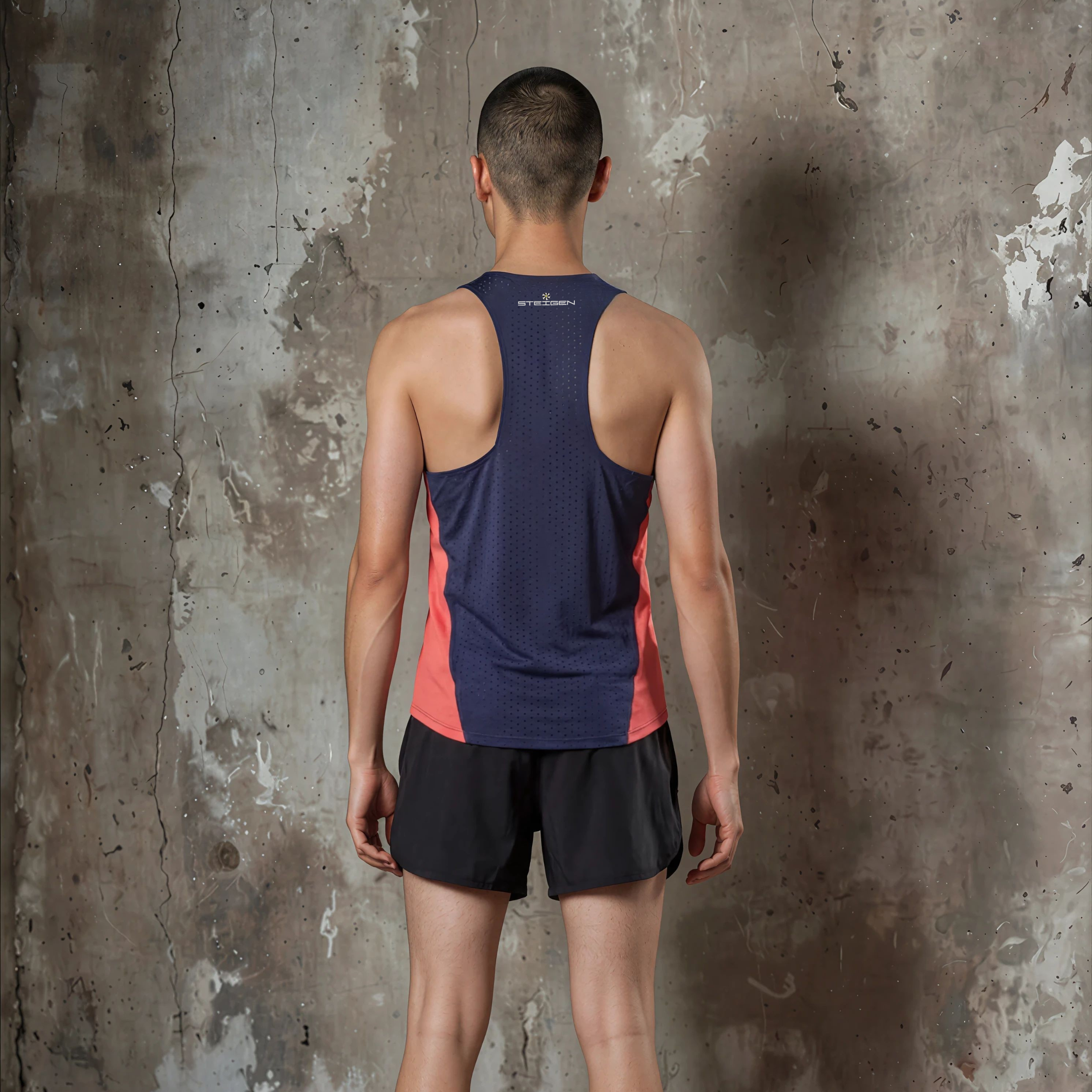 Navy 2 Stripe K2Pro Running Singlet - Image 2
