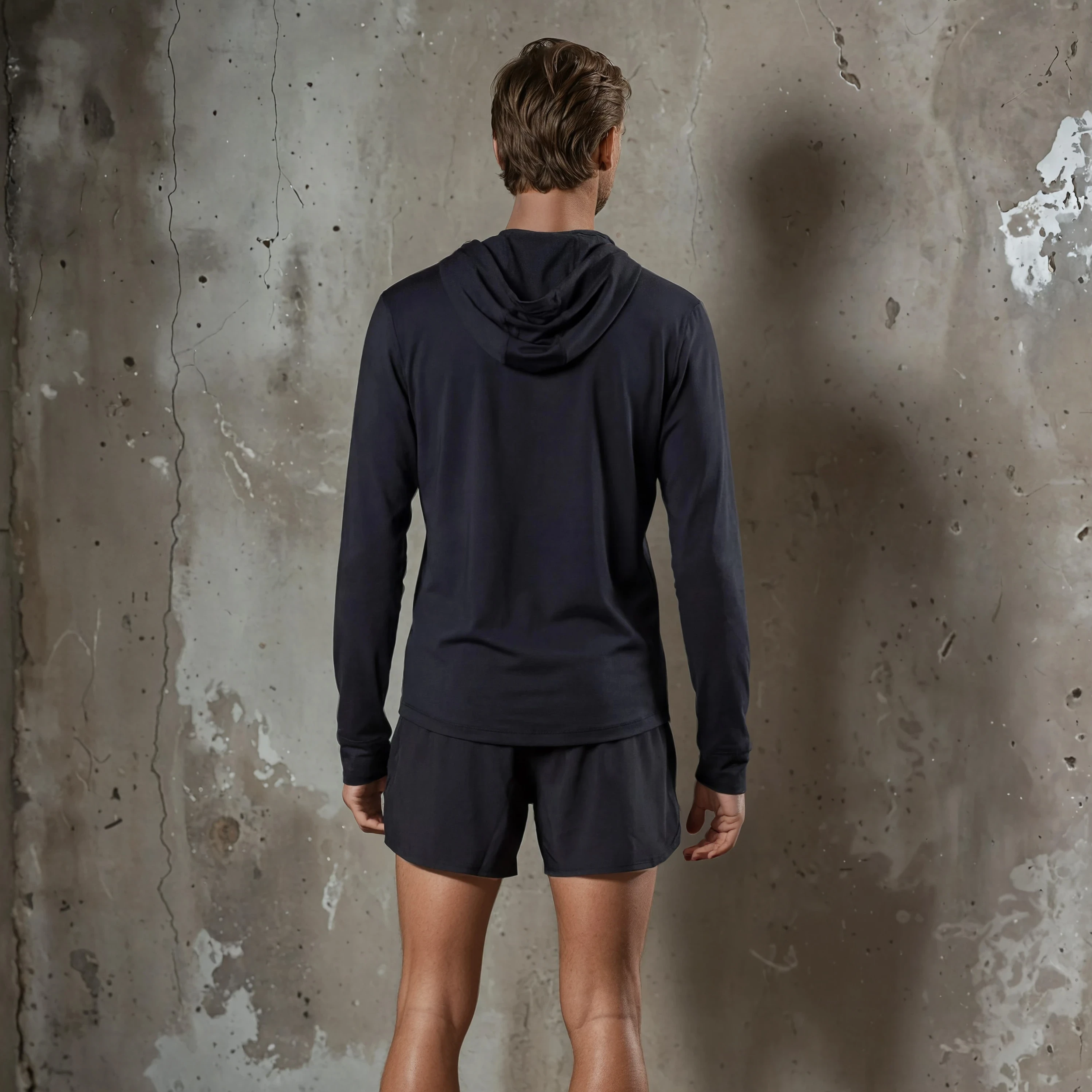 Men’s Long Sleeve Hooded Quarter Zip Top - Image 2