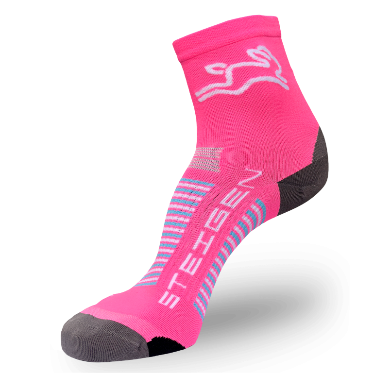 Rabbit Pink Running Socks ½ Length