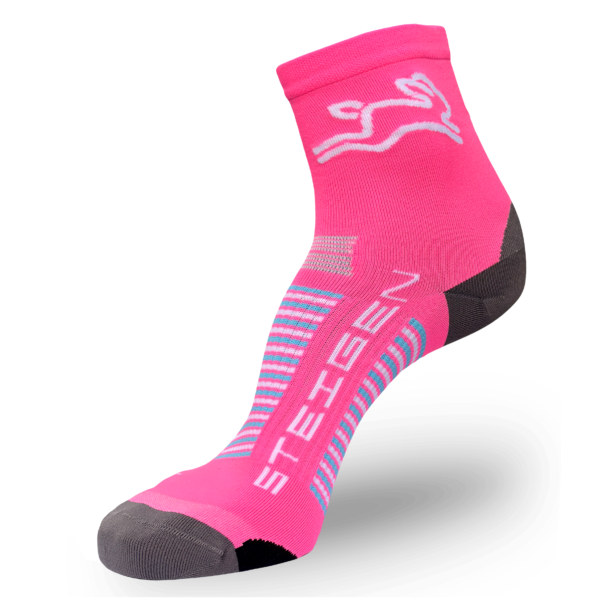 Rabbit Pink Running Socks ½ Length